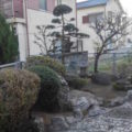 作業後の庭