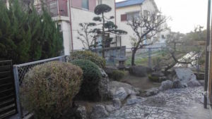 作業後の庭