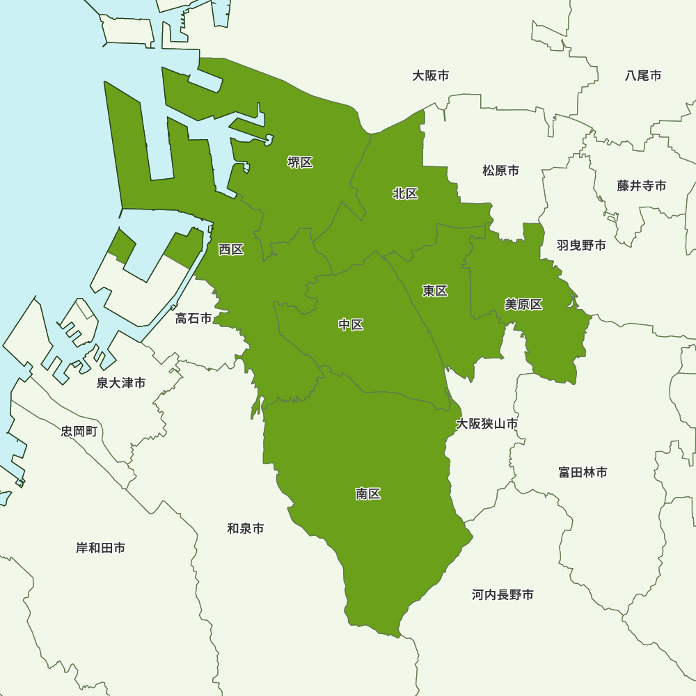 堺市の地図